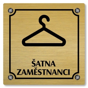 Šatna zaměstnanci, 118x118mm, zlatá, Kansas